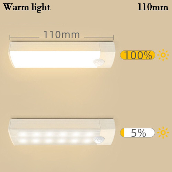 Skapbelysning Bevegelsessensor Lampe 110MWARM LYS VARMT LYS 110mWarm light