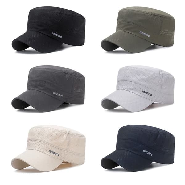 Militærkasket Flat Top Caps LYSEGRÅ light grey