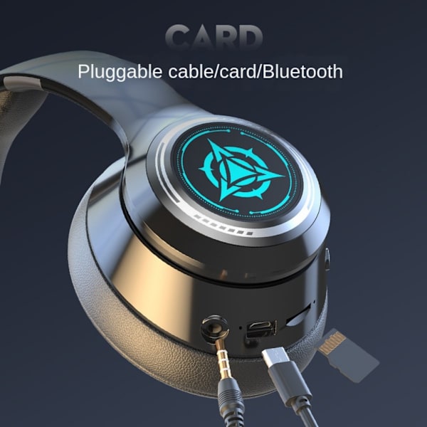 Langattomat Bluetooth 5.2 -kuulokkeet Tietokoneen langattomat kuulokkeet Blue