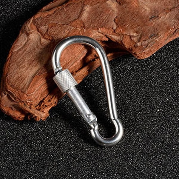 10stk Outdoor Sports Carabiner Sikkerhetsspenne Nøkkelring SØLV Silver