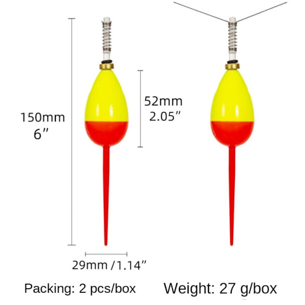 2 stk Plastic Fishing Float Isfiskebøye B B B