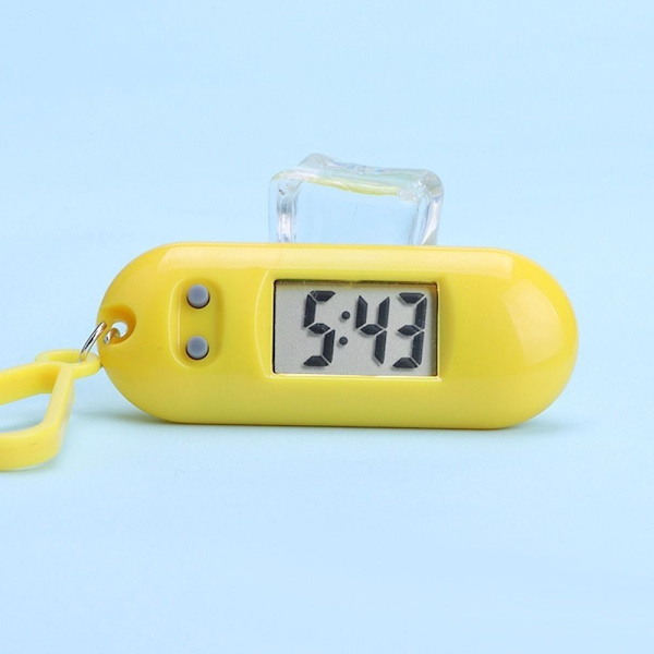 4 kpl elektronisen kellon avaimenperä Elektroninen soikea watch KELTAINEN Yellow