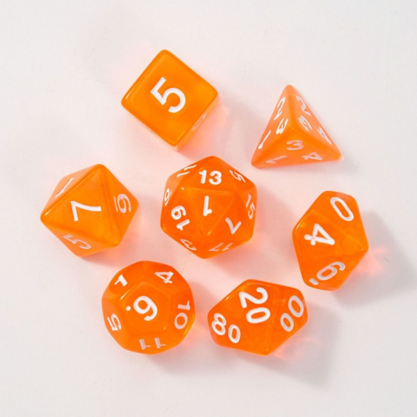 Terningsæt Spil Terninger ORANGE orange