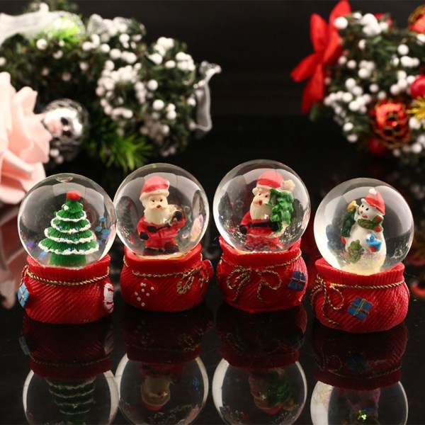 Christmas Crystal Ball Snow Globe Display TILFELDIG FARGE IKKE Random Color Not Luminous-Not Luminous