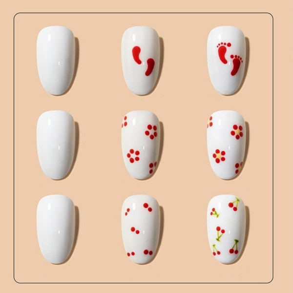 Nail Art Pensel Maleri Tegning HVID white