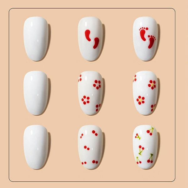 Nail Art Pensel Maleri Tegning HVIT white