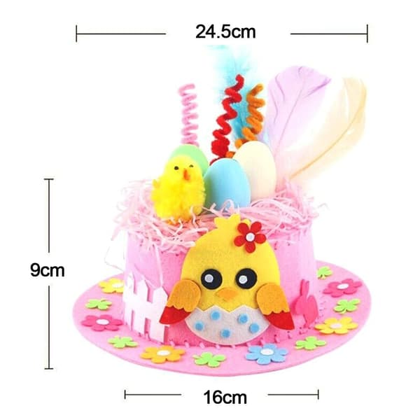 Påske Hat Kit Bunny Egg Materiale Kit ORANGE orange