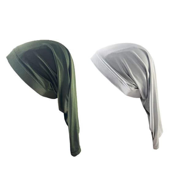Elastisk pandebånd Cap Satin Head Wrap SORT black