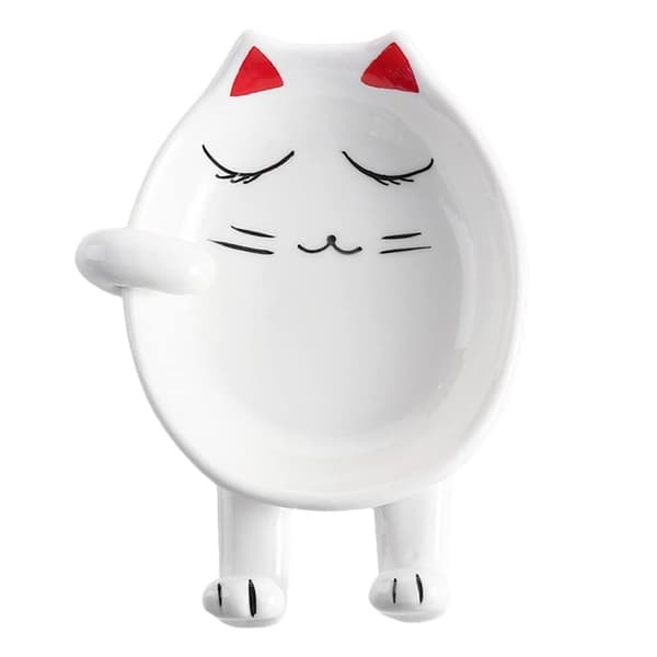 Cat Spoon Rest Spatelhållare RÖD red