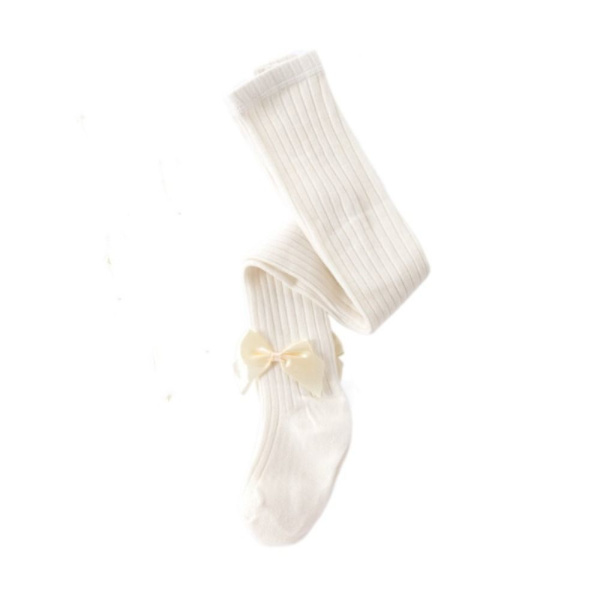 Baby Girl Strumpbyxor Bowknot Tights VIT XL white XL