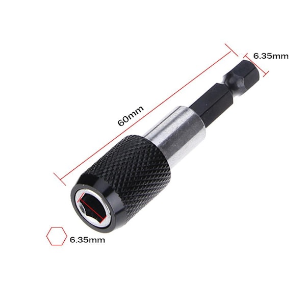 3 STK 1/4" AEG Slagdriver Hex Drill Holder Skrue 60MM3STK 3 STK 60mm3pcs