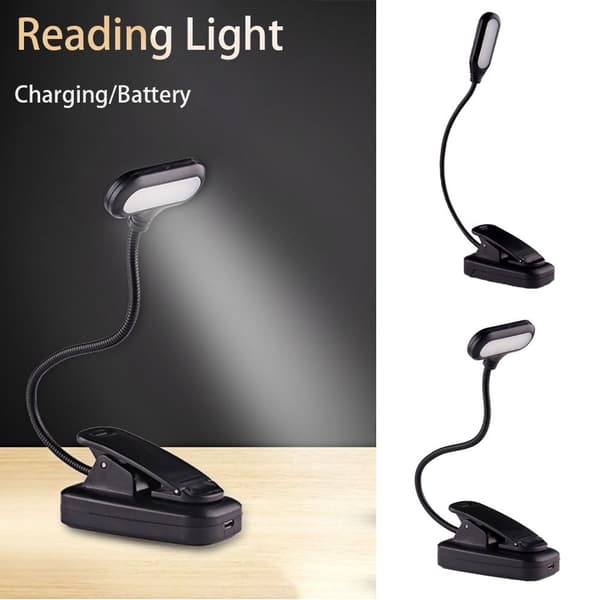 LED Book Light Clip On Lamp 2-BATTERI 2-BATTERY 2-Battery