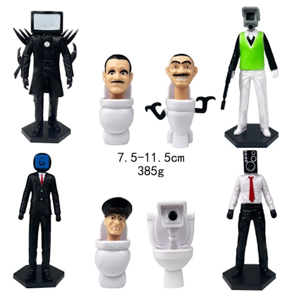 6-17stk Toilet Man Skibidi Model 8PCS-E 8PCS-E