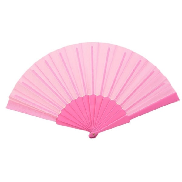 Folding Fan Cloth Hånd Fan PINK Pink