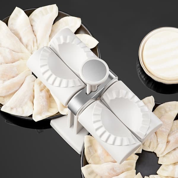 Helautomatisk Dumpling Machine Dubbelhuvud White