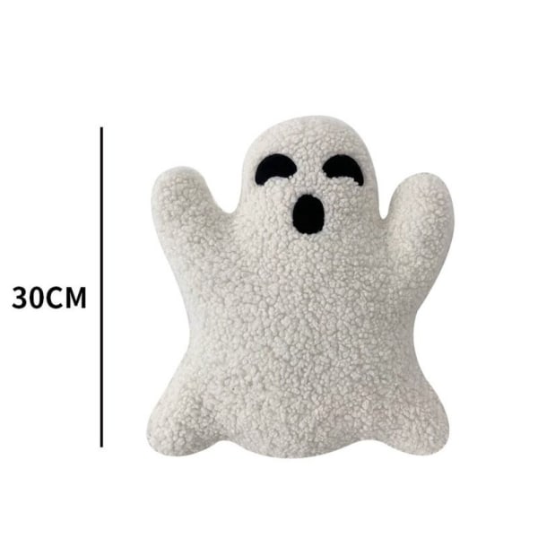 Halloween Ghost Kudde Vit Ghost Stuffed Plyschleksak 30cm