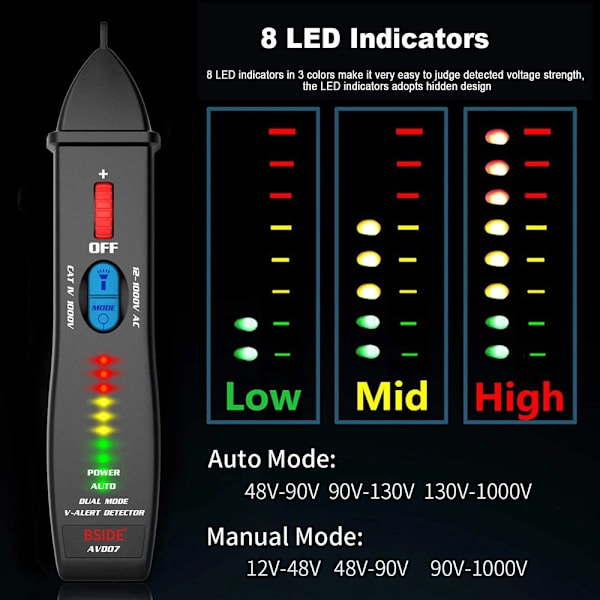 AC Voltage Detector Tester Kynän jännitteen ilmaisin