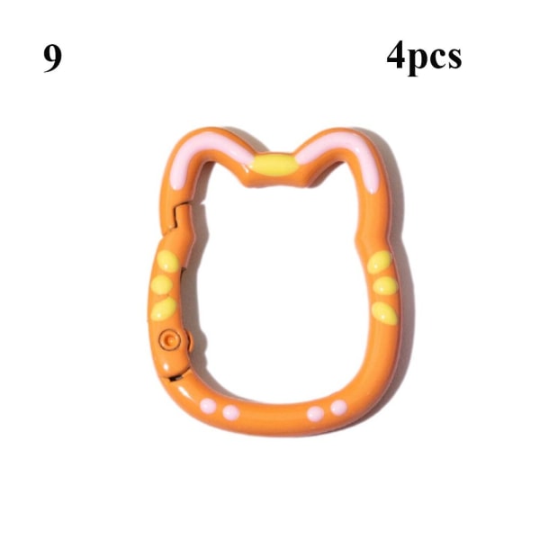 4 stk Spring Hjerte/Kat Ring Spænder Karabinhage 9 9 9