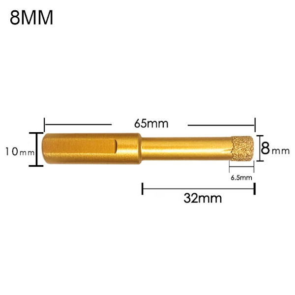 Loddet Bit Bor 8MM 8MM