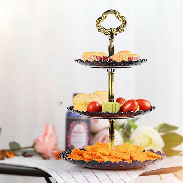 Trestået Kagefad Dessertbord black