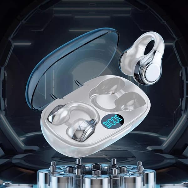 Bluetooth Hodetelefon Bone Conduction Hodetelefon HVIT white