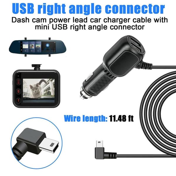 DVR Laddkabel Dash Cam Laddare Billaddarkabel