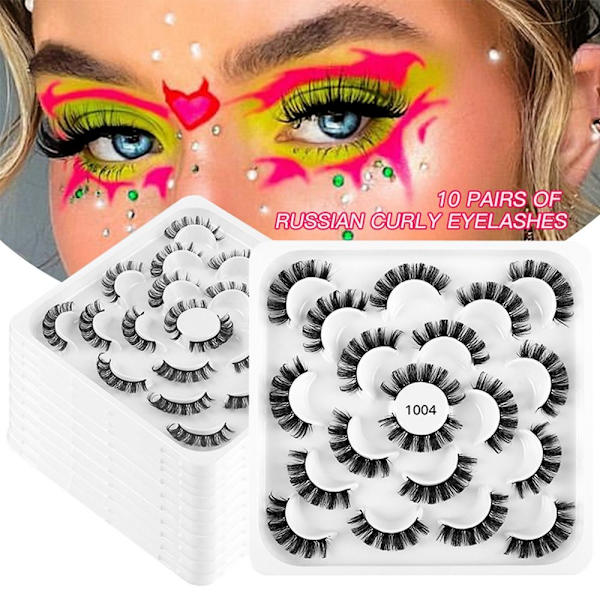 10 par Russian Strip Lashes Lösögonfransar 1010 1010