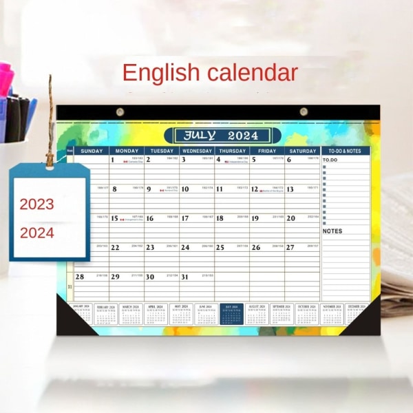Englanninkielinen pöytäkalenteri Työpöytäkalenterit 1 1 1