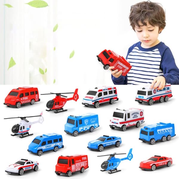 5kpl/ set Mini Inertiaautoleluauto Malli 5kpl/ SET FIRE ENGINE 5pcs/set fire engine