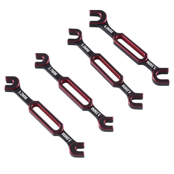 4 kpl RC-auton jakoavain mutteri ruuviavain PUNAINEN Red