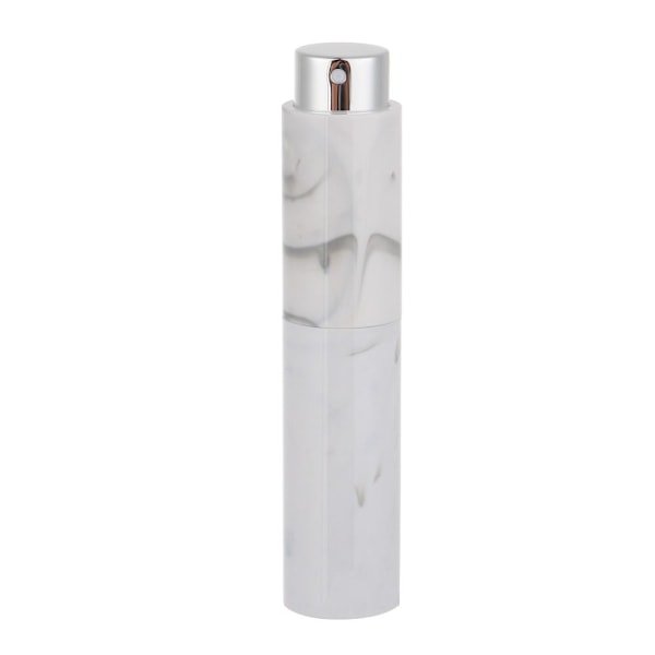 10ML parfymsprayflaska Påfyllningsbar flaska VIT-SILVER CAP