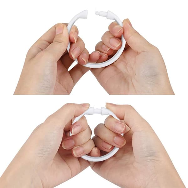 40 st Duschdraperiringar Duschkrokar för Duschdraperi White 40 Pcs-40 Pcs