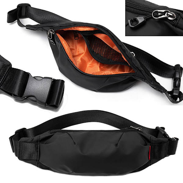 Män Fanny Pack Midjeväska Pack Bröstpaket