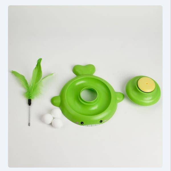 Kitten Interactive Roller Toy Avtakbar Tower Platespiller BLÅ Blue