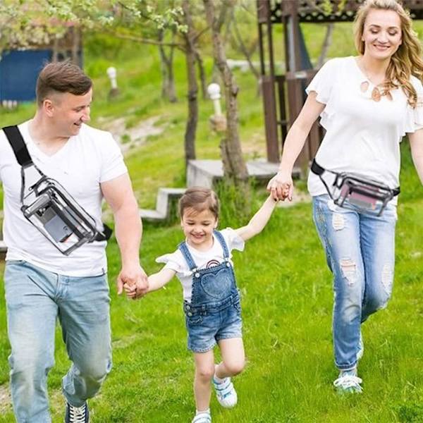 Genomskinlig väska Midjeväska Bältesväska