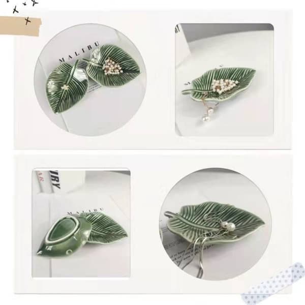Leaf Trinket Disk Ring Diskhållare Förvaringsfack