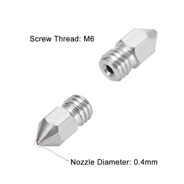 5 kpl MK8 3D Printer Nozzle Extruder Print Head M6 3D Printer