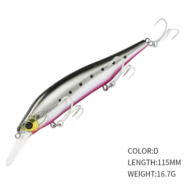 synkende Minnow Baits fiskekroker D D D
