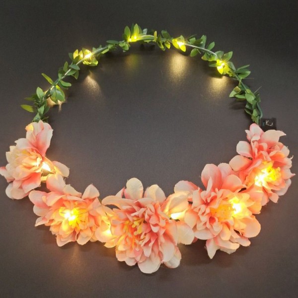 Glödande LED-krans Halloween Crown Flower 4 4 4