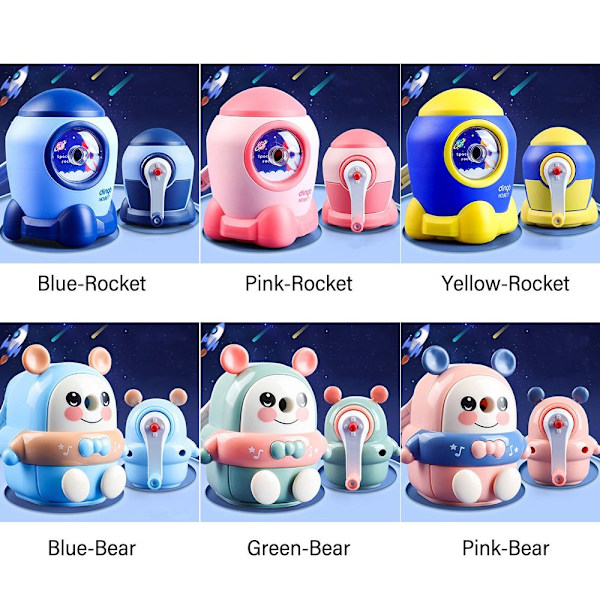 Kynän teroitin, kaksi vaihdetta, säädettävä PINK ROCKET ROCKET Pink Rocket-Rocket