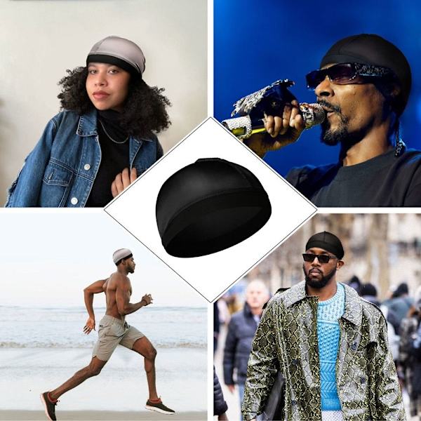 Män Durag Hattar Wave Kepsar BLÅ Blue