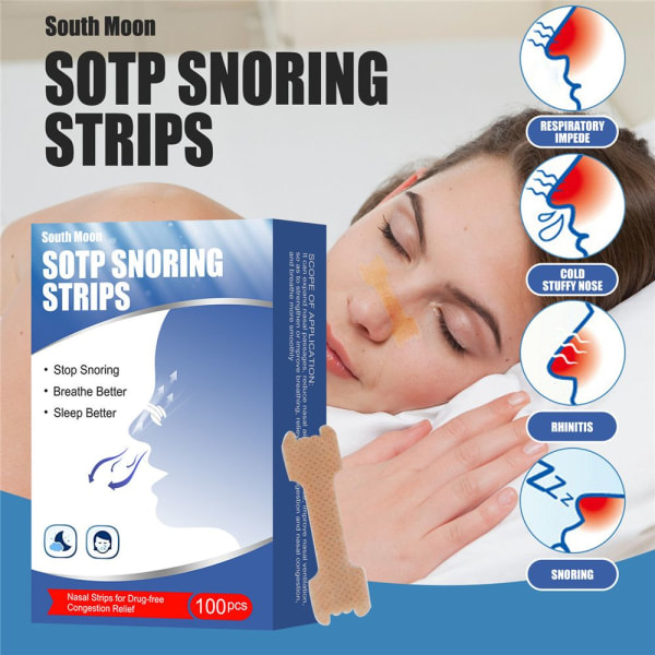 100 STK Næsestrimler Anti-snorken Stop snorken