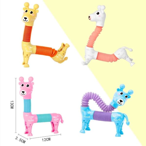 3st Giraffe Pop-rör Djursugleksaker GIRAFFE-B GIRAFFE-B Giraffe-B