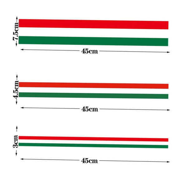 Motorsykkel reflekterende klistremerke foran støtfanger 45CMX7.5CM 45cmx7.5cm