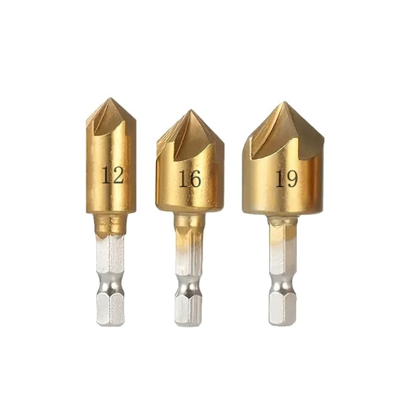 Vastaaltaan poranterä kuusiovarsi 12-19MM3PCS 3kpl 12-19mm3pcs