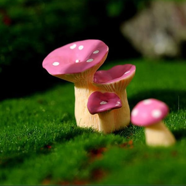 Miniatyr svampprydnad Mushroom Bush Microlandscape