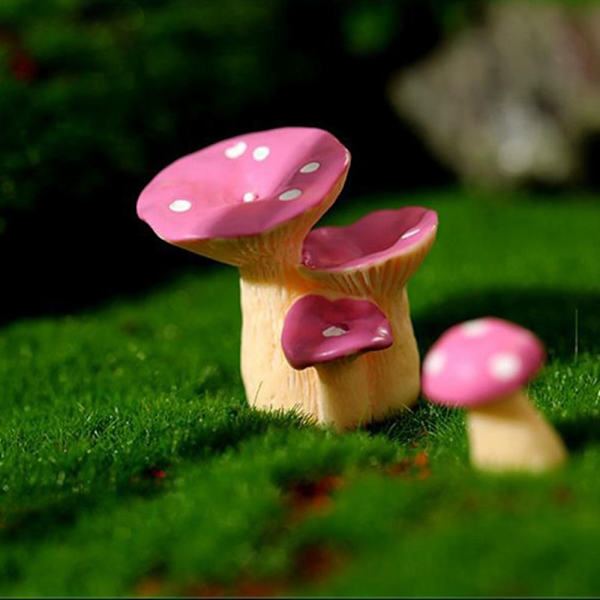 Miniatyyri sienet Ornamentti Mushroom Bush -mikromaisema
