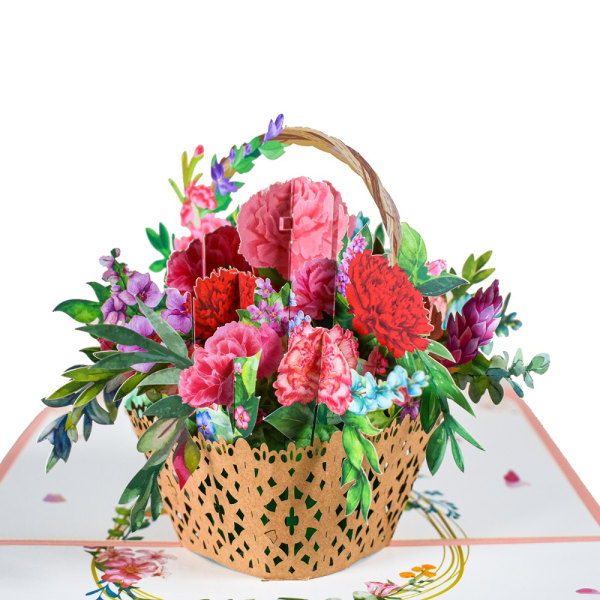 Mors Dag Kort Nellik Lykønskningskort Blomster Lykønskningskort 1pc