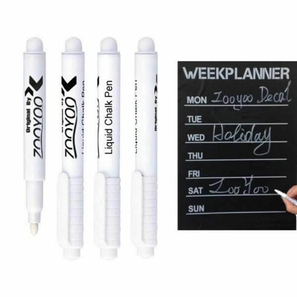 10 st White Liquid Chalk Pen Black Board Marker Raderbar 10pcs