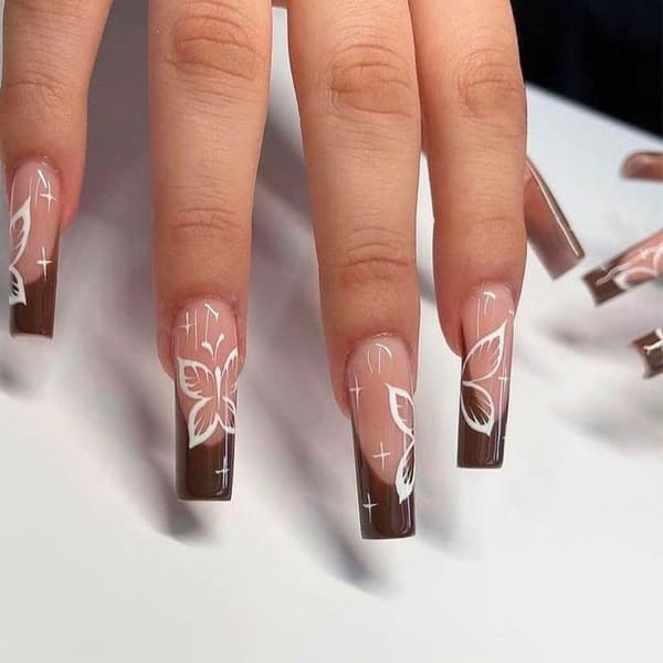 24st Fake Nails Long French W032 W032 W032